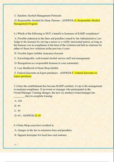 RAMP CERTIFICATION TEST 2024 WITH 200 REAL EXAM QUESTIONS WITH CORRECT ANSWERS