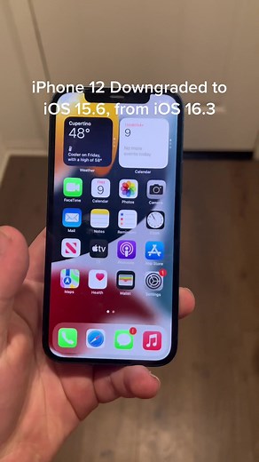 Downgraded the iPhone 12 to iOS 15.6, it was on iOS 16.3 before. Runs way better! #iphone #iphones #apple #appleiphone #iphone12 #blue #12 #fyp #foryou #foryoupage