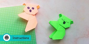 Origami Koala Bookmark Craft Instructions | Origami Instructions
