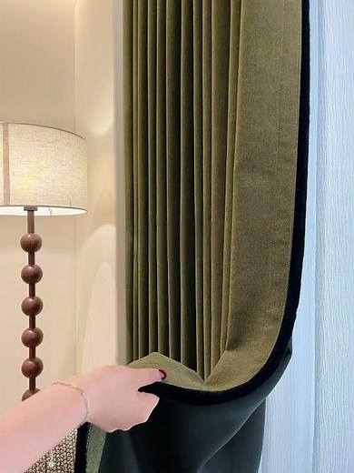 Luxury Green Blackout Curtains 🌿 Layered with Botanical Sheers | Pinch Pleat Look #interiordesign