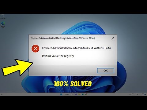Fix Invalid Value For Registry in Windows 11 / 10 | How To Solve invalid value for registry Error ✔️