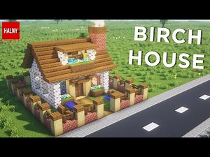 How to build a birch house in Minecraft 🏚️