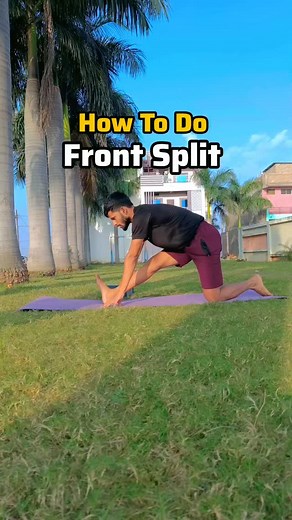 Front Split Full Tutorial #frontsplits #frontsplit #hanumanasanapose #sidesplit #yoga #yogatutorial #lokesh_flexytofit | Lokesh Ahirwar