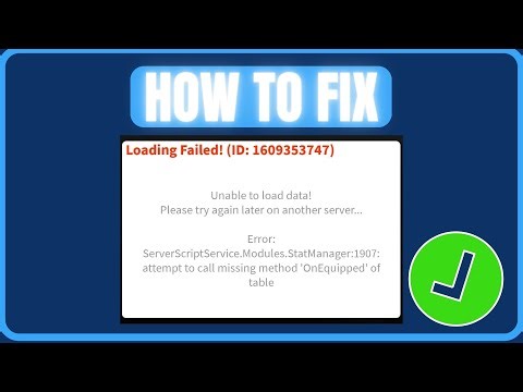 Fix Bloxburg Loading Failed ID 1609353747 Error | How To Fix Bloxburg Unable To Load Data Error