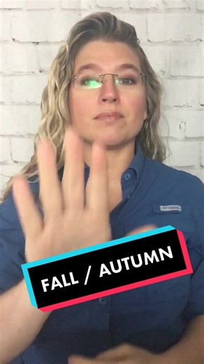 Learn how to sign “FALL / AUTUMN” in ASL! 🍁 Fall is my favorite season! 🤟🏼 #coda #asl #signlanguage #weekendvibes #autumn