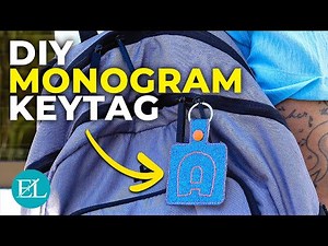 Create your Own Custom Monogram Key tag | Machine Embroidery for Beginners
