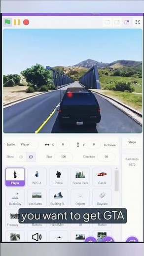 how to make GTA V on scratch under 1 minute #gaming #scratch #GTA V #mrbeast #trending shorts