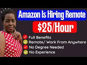 Remote Job opportunities With Amazon! $25 Per Hour - Full Benefits