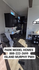 43K views · 639 reactions | Take a tour with Park Model Homes looking at the island Murphy Park Model. This house features a main floor bedroom with an office space and a bonus Murphy bed pull down. It is also equipped with a split Loft washer dryer space and fully furnished. Call for more information 888-222-2699 | Park Model Homes | Facebook