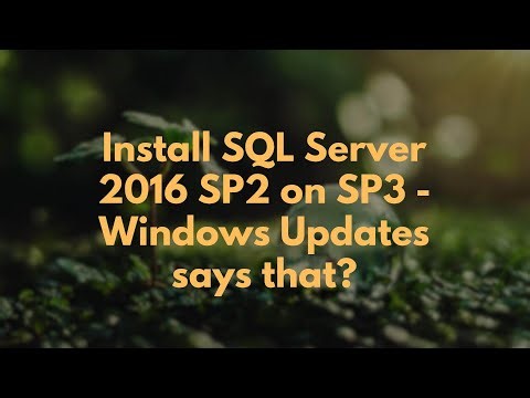 Install SQL Server 2016 SP2 on SP3 - Windows Updates says that?