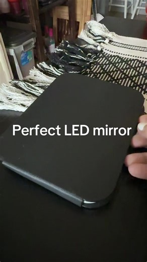 The perfect LED mirror small enough that you can throw it in your bag and take it anywhere does have different light settings and is rechargeable#ledmirrorlight #mirror #makeupmirror