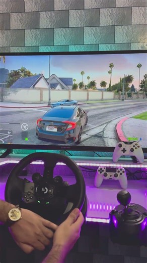 GTA 5 ; HONDA CIVIC / WITH LOGITECH G923