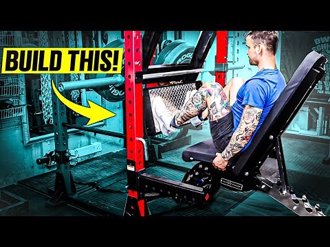 DIY leg press machine, rack attached leg press
