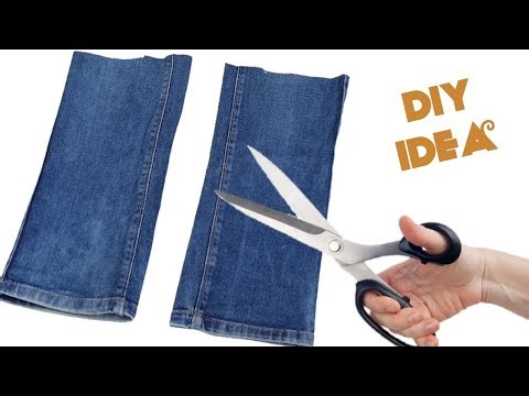 DiY Old Jeans Re Use Idea # Waste Jeans Recycle Idea # New Sewing Idea From Jeans