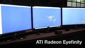 Credits goes to engadget.com Source : http://www.engadget.com/2009/09/11/video-ati-radeon-eyefinity-eyes-on-featuring-left-4-dead-on-a/#continued Highlights : [...]but the real kicker, in case you doubted earlier claims that playing Left 4 Dead on three 30-inch screens "absolutely changes the experience for the better," is footage of the game being playing on a 175-inch display, comprised of six HD projectors and boasting 5,500 x 2,000 pixel resolution[...] | ATI Radeon