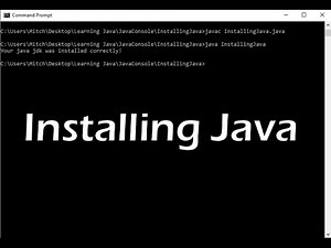Java Console Applications: Installing Java on Windows
