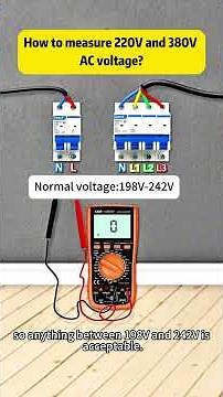 How to test 220V and 380V using the multimeter safely?