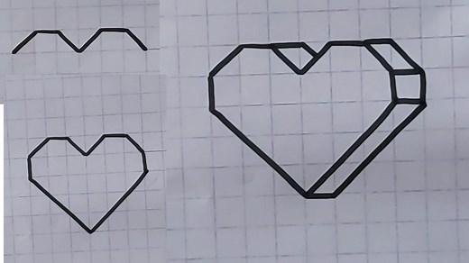 24K views · 387 reactions | How to draw 3D heart | Easy 3D heart drawing | Creative drawing | Easy drawing trick | 3D drawing | Easy 3D art #3Ddrawing #3Dart #drawing | Priyanka creative guru | Facebook