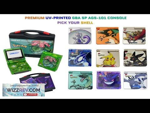 Nintendo Game Boy Advance SP System GBA SP IPS LCD 101 POKEMON