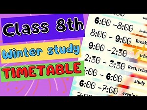 Best Winter Study Timetable For Class 8 Students | Topper Study Plan | Hamari Kaksha
