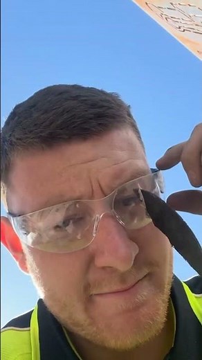 Worker's angle grinder blade snaps and gets stuck in safety glasses | SWNS