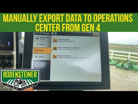 Manually Export Data From a Gen 4 Display to Operations Center