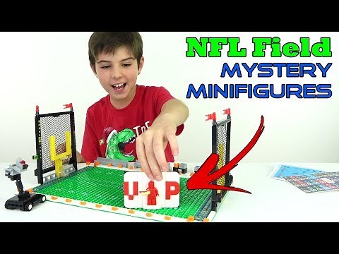 NFL Football Field & Mystery Superstar Minifigures | LEGO Compatible Set Review