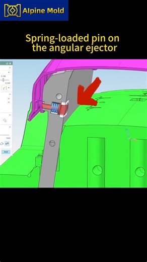 Alpine Mold on Instagram: "✨Small details, big impact. This is a spring-loaded pin on the angular ejector — a simple but powerful feature to ensure smooth ejection and protect delicate parts during demolding. This spring-loaded pin on the angular ejector may look small, but it’s the key to: ✔ Smooth and controlled ejection ✔ Protecting delicate surfaces from scratches or cracks ✔ Extending tool life with stable movements ✔ Keeping your mass production consistent and stress-free At Alpine Mold, w