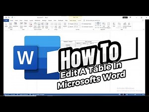How To Edit A Table In Microsoft Word
