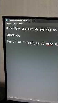 O Código SECRETO da MATRIX no CMD!