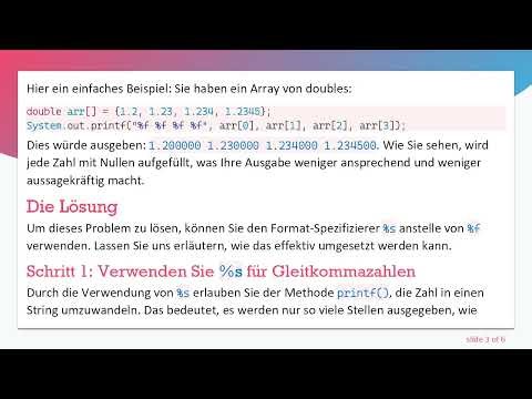 Gleitkommazahlen in Java ausgeben: Perfekte Präzision mit printf erreichen