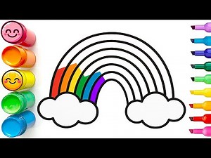 How to Draw a Bright Rainbow | Easy Step by Step Tutorial