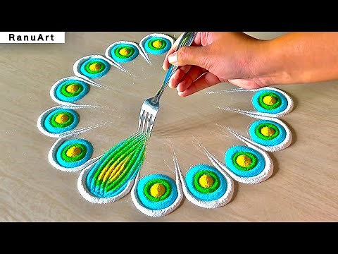 Simple Rangoli Design for Beginners | Step-by-Step Tutorial for Diwali 🌼RanuArt Rangoli🌼✨