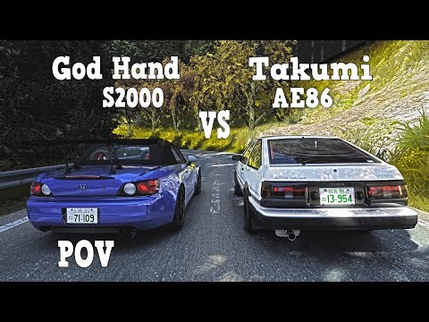 AE86 ⚡ S2000 | Downhill Touge Battle | 頭文字D ハチロク 対 S2000 | Assetto Corsa