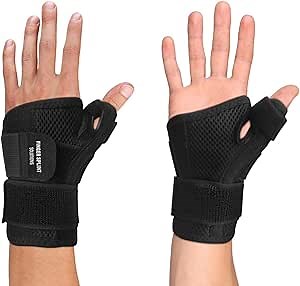Thumb Brace - Thumb Spica Splint for Arthritis, Tendonitis and More. Fits Both Right Hand and Left Hand for Men and Women. Wrist, Hand, and Thumb Stabilizer Immobilizer. Trigger Thumbs Support Braces