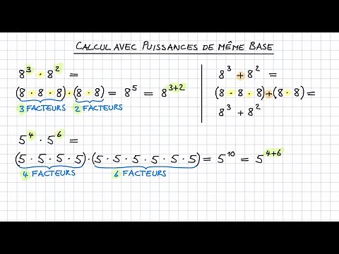 Calcul avec puissances de même base