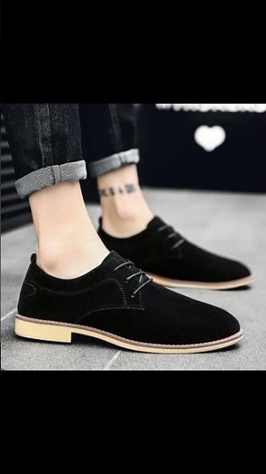 Men's Suede Oxford Shoes – Trendy Mid-Cut Design for All-Match Style