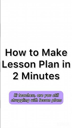 How to Make a Lesson Plan in 2 Minutes | Quick Teacher Tips 2025 #LessonPlan #BEd #shorts