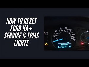 How to reset the Ford Ka engine oil warning light