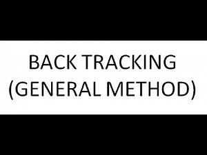 DAA||Back Tracking(General Method)