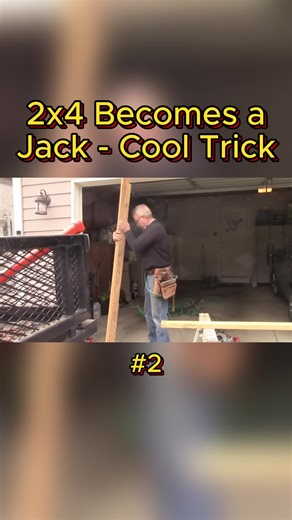2x4 Becomes a Jack - Cool Trick #Metalwork#Craftsman#ProTips#1 #Framing#Construction #Framer#Craftsman#DIY#Jack #Construction#ProTip#Pro #acroprop#shims#minerswedges #bottlejack#constructiontips