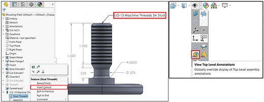 Using the Stud Wizard in SOLIDWORKS 2022 - Engineers Rule