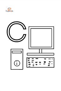 English Letter C coloring pages ♥ Free Online!