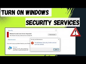 How To Fix “Turn On Windows Security Service Center” Issue In Windows