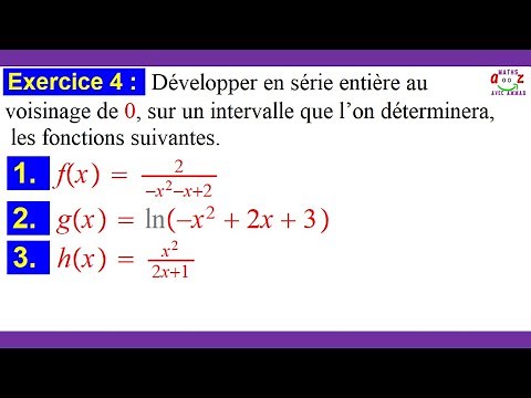 Exercice corrigé. Développement d'une fonction en série entière