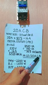 20 Amperes Circuit Breaker Load Computation for Outlet Electrical Tutorial | Electrical Tutorial