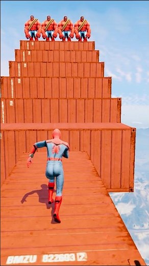 GTA 5 Epic Water Ragdolls Spiderman Jump/Fails Ep 1614 #shorts