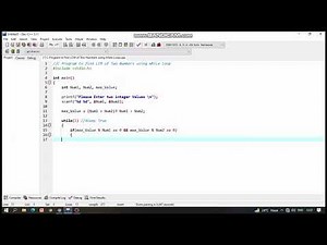 C Program to find LCM of Two Numbers using While Loop|| find Lcm using loop