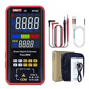 UNI-T UT122 Smart Digital Multimeter Rechargeable Voltmeter Auto-Ranging Electrical Tester Measures DC/AC Voltage Resistance Continuity Capacitance Temperature Frequency NCV True TRMS