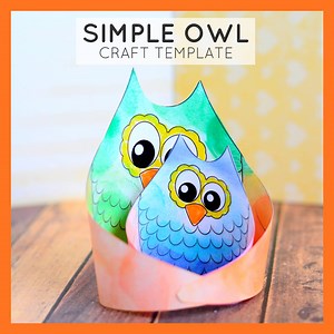 SIMPLE OWL CRAFT - 🦉 printable template included 🦉 https://www.easypeasyandfun.com/simple-owl-craft-template/ | Easy Peasy and Fun